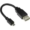 Image de Good Connections Câble adaptateur USB-OTG (On-the-go), Micro USB mâle type B vers USB femelle type A 2.0, noir (0.10 m, USB 2.0), Câble USB