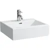 Image de Laufen, Lavabo, Living City lavabo à poser, 1 trou pour robinetterie au centre, avec trop-plein, 500x460mm (460 mm, 500 mm)