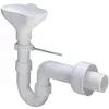 Image de Viega, Siphon, Siphon tubulaire 7985.945 DN 50, plastique blanc, avec entonnoir (Siphon tube)