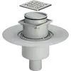Image de Viega, Siphon, Échelle sèche réglable en hauteur avec grille en acier inoxydable et joint d'étanchéité, d
