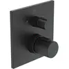 Image de Ideal Standard, Robinetterie de salle de bains, Mitigeur de baignoire avec thermostat Ceratherm C100 silk black matt A7522XG