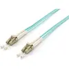 Image de equip Câble patch à fibres optiques LC->LC multimode duplex OM3 turquoise (1 m), Câble réseau