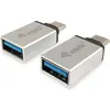 Image de equip USB Type-C à (USB-A, 0.75 cm), Adaptateur données + vidéo, Argent, Gris