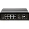 Image de LevelOne Switch 10Port Gigabit PoE DIN-Rail,-40°C to 75°C (8 ports), Switch réseau, Noir