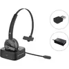 Image de Conceptronic Oreillette Bluetooth POLONA sans fil avec doc de chargement & adaptateur audio USB Bluetooth (Sans fil, USB-C), Casque micro de bureau, Noir