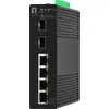 Image de LevelOne Commutateur 6x GE IGS-2106 2xSFP, 4xRJ45 noir (6 ports), Switch réseau, Noir
