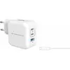 Image de Conceptronic Chargeur 3Port 67W,2xUSB-C,3-in-1 USB-A PD ws (67 W), Chargeur USB, Blanc