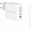 Image de Conceptronic Chargeur 4Port 100W,3xUSB-C,3-in-1 USB-A PD ws (100 W), Chargeur USB, Blanc
