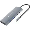Image de Conceptronic USB Typ-C auf HDMI/USB 3.0/ USB Typ-C (USB-C, 1 portion), Station d’accueil + hub USB, Argent, Noir