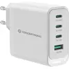 Image de Conceptronic Chargeur 4Port 100W,3xUSB-C,1xUSB-A blanc (100 W), Chargeur USB, Blanc