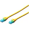 Image de Digitus CAT5e U-UTP Patchk.,3m, Jaune (U/UTP, CAT5e, 3 m), Câble réseau