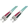 Image de Digitus Câble de raccordement FO ST vers ST Multimode 50/125 m Duplex longueur 1m classe OM3 (1 m), Câble réseau