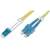 Image de Digitus Câble patch FO LC/SC 09/125µm Singelmode Duplex Sans halogène avec protocole de mesure jaune 1m (1 m), Câble réseau