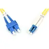 Image de Digitus FO câble patch LC/SC 09/125µm monomode duplex sans halogène avec protocole de mesure jaune 2m (2 m), Câble réseau