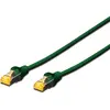 Image de Digitus CAT 6A S-FTP Câble patch Cu LSZH AWG 26/7 Longueur 0,25 m Couleur vert (S/FTP, CAT6a, 0.25 m), Câble réseau