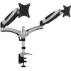 Image de Digitus Support de table double LED/LCD (Tables, 27", 8 kg), Support de moniteur, Noir, Argent