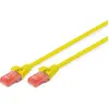 Image de Digitus CAT 6 U-UTP patch cable Cu LSZH AWG 26/7 Longueur 0.50 m Couleur Jaune (CAT6, 0.50 m), Câble réseau