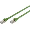 Image de Digitus CAT 6A S-FTP Patchkabel Cu PUR AWG 26/7 Long 1.00 m Couleur vert similaire RAL 6018 (S/FTP, CAT6a, 1 m), Câble réseau
