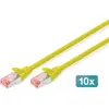 Image de Digitus CAT6 S-FTP Patchk.,3m, Jaune (S/FTP, CAT6, 3 m), Câble réseau