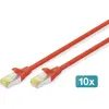 Image de Digitus CAT 6A S/FTP patch cord, 10 pieces (S/FTP, CAT6a, 3 m), Câble réseau