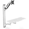 Image de Digitus Poste de travail (écran, clavier) Montage mural (Mur, 32", 8 kg), Support de moniteur, Noir, Blanc