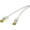 Image de Renkforce Câble de raccordement réseau RJ45 S/FTP 5 m Gris avec protection contre l'encliquetage, ignifugé (S/FTP, CAT6a, 5 m), Câble réseau
