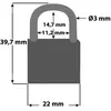 Image de Security Plus, Cadenas, Cadenas, jeu de 4 pièces V 22-4