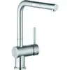 Image de Kludi, Robinetterie de cuisine, L-Steel robinet cuisine à levier unique avec bec pivotante et extensible