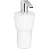 Image de Keuco, Distributeur de savon + porte-savon, Distributeur de savon liquide CITY 2 verre en cristal véritable mat chromé chromé