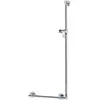 Image de Keuco, Poignées + Aides pour la salle de bain, Poignée coudée Plan Care 90 avec support de douche 56,5 x 126,5 cm chrome 34906