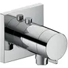 Image de Keuco, Robinetterie de salle de bains, Mitigeur thermostatique de douche IXMO solo UP avec raccord de flexible. Ros carré vc