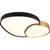 Image de Trio, Applique + plafonnier, Rise LED Plafonnier 45W dimmable noir-or CCT couleur de lumière réglable Veilleuse (5300 lm)