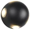 Image de Trio, Éclairage d'extérieur, Luminaires LED Applique murale extérieure Avisio 246760432, aluminium moulé noir mat, incl. 4x 2 W