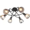 Image de Trio, Spot de plafond, TARIFA - Plafondlamp - Zwart mat - excl. 6x E14 4 W - Plafondbevestiging (E14)