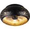 Image de RL live your light Plafonnier avec ventilateur Bidar R61574080, pour 3 x E27 max. 10 watts, IP20, noir/or, Ventilateur, Or, Noir