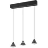 Image de Trio, Suspension, LED-Pendelleuchte 3x7W 2300-4000K 1560lm sw 3LEDs LED nicht austauschbar sym IP20 (1560 lm)