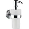 Image de Emco, Distributeur de savon + porte-savon, Distributeur de savon liquide POLO Beh KS blanc Pompe doseuse plastique chromé