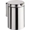 Image de Emco Seau à maquillage mural System 2 3l avec couvercle inox 355300100, Poubelle, Argent