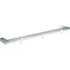 Image de Emco, Porte-serviettes + crochets pour serviettes, Porte-serviettes double LOFT 3 crochets amovibles blanc 842mm chrome