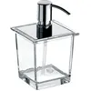 Image de Emco, Distributeur de savon + porte-savon, liaison Distributeur de savon (rampe) 182100106 Cristal, p. métal, 365ml, chrome chrome Cristal,...