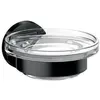 Image de Emco, Distributeur de savon + porte-savon, ROUND Porte-savon noir mat 433013300