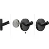 Image de Emco, Porte-serviettes + crochets pour serviettes, ROUND Crochet noir mat 437513300