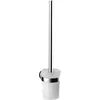 Image de Emco, Brosse WC, Ensemble brosse WC ROUND Wdmod. Beh cristal chromé satiné