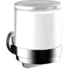 Image de Emco, Distributeur de savon + porte-savon, round distributeur de savon liquide, manipulation d'une main, verre cristal satiné