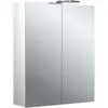 Image de Emco, Armoire de toilette, pure 2 Style armoire de toilette lumineuse LED avec spots à poser, 2 portes, 600x711x153mm, 97 (60 x 25.80 x 72.60 cm)