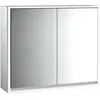Image de Emco, Armoire de toilette, loft armoire de toilette lumineuse, 800mm, 2 portes, modèle apparent, aluminium/miroir, 979805106 (84.40 x 17.50 x 73.30 cm)