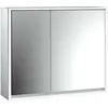 Image de Emco, Armoire de toilette, loft armoire de toilette lumineuse, 800mm, 2 portes, modèle apparent, aluminium/miroir, 979805108 (84.40 x 17.50 x 73.30 cm)