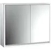 Image de Emco, Armoire de toilette, loft armoire de toilette lumineuse, 800mm, 2 portes, modèle apparent, aluminium/miroir, 979805110 (84.40 x 17.50 x 73.30 cm)