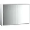 Image de Emco, Armoire de toilette, loft armoire de toilette lumineuse, 1000mm, 2 portes, modèle apparent, aluminium/miroir, 979805112 (104.40 x 17.50 x 73.30 cm)