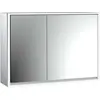 Image de Emco, Armoire de toilette, loft armoire de toilette lumineuse, 1000mm, 2 portes, modèle apparent, aluminium/miroir, 979805114 (104.40 x 17.50 x 73.30 cm)